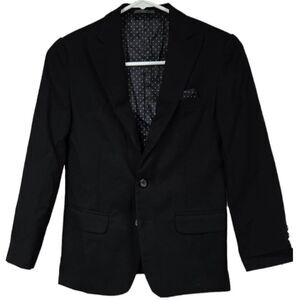 Van Heusen Little Boys Suit Jacket Black Pinstripe Tailored 2-Button Blazer 10R